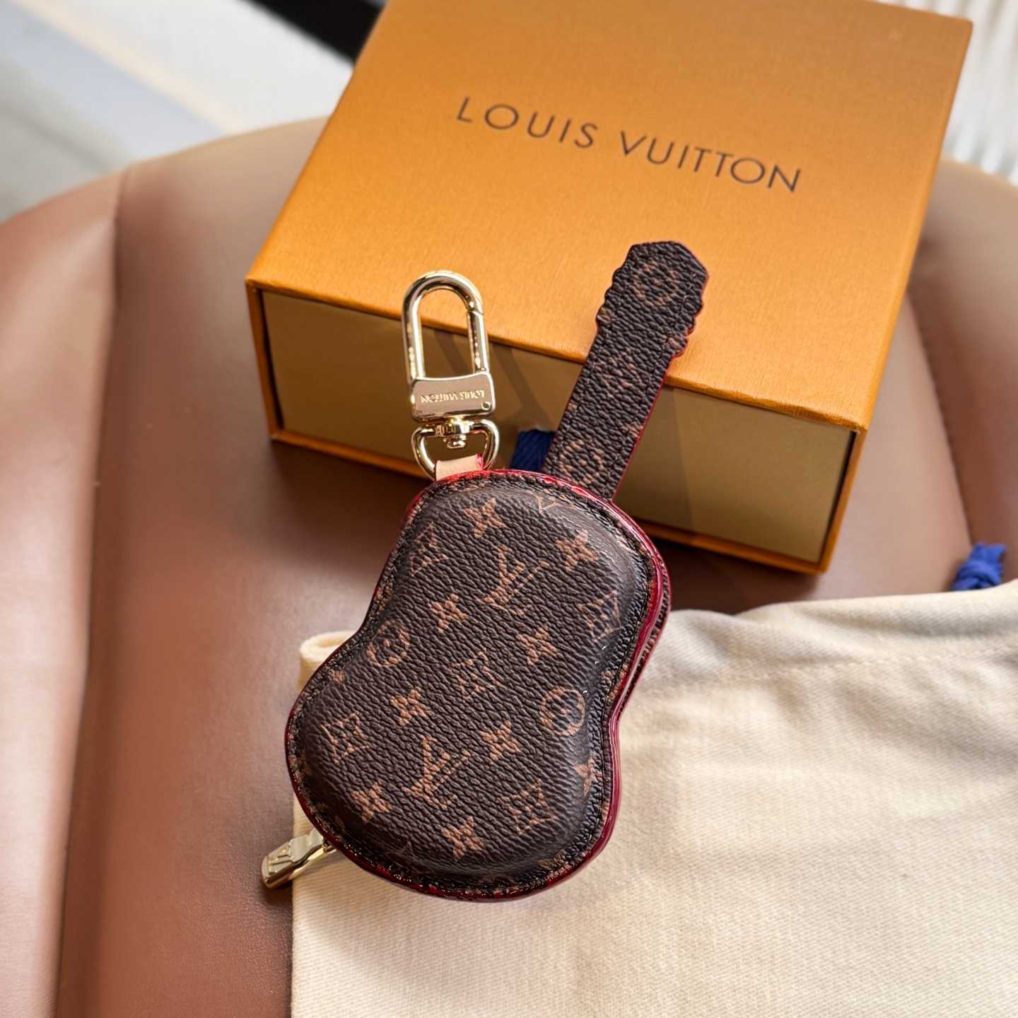 Louis Vuitton Guitar Pouch Bag Charm   M02032 - DesignerGu