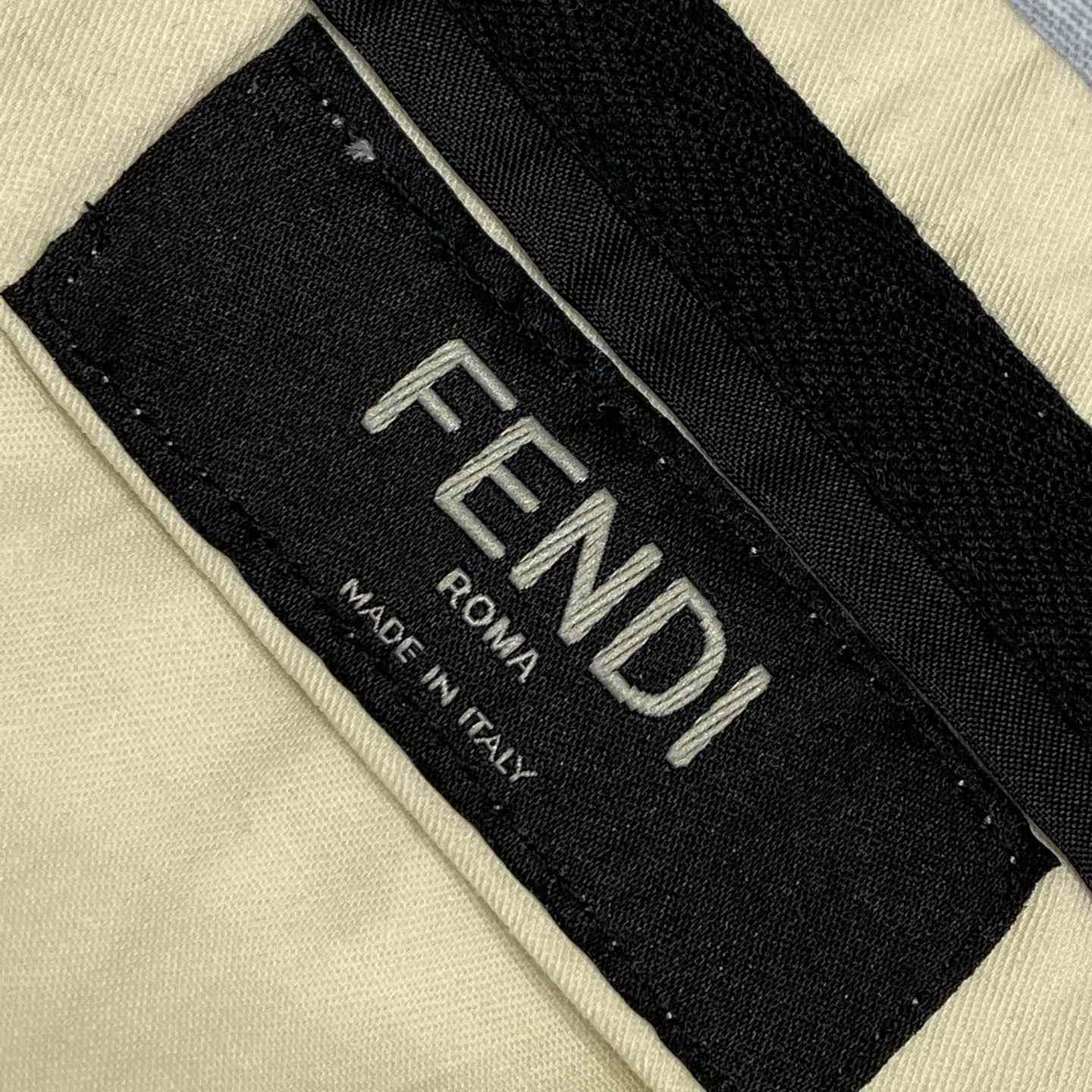 Fendi Blue FF Linen Shorts - DesignerGu