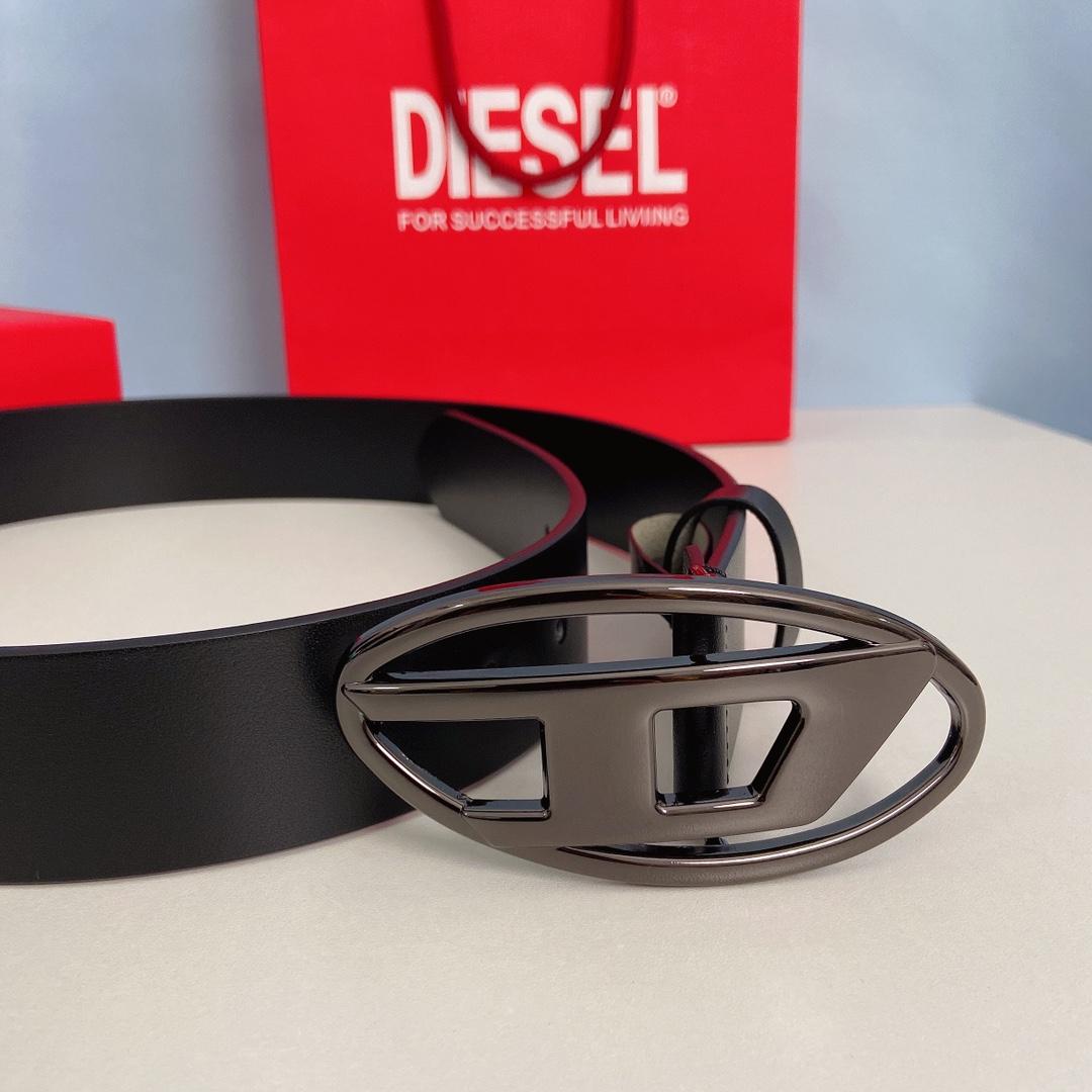 Diesel Black B-1dr Belt   4cm - DesignerGu