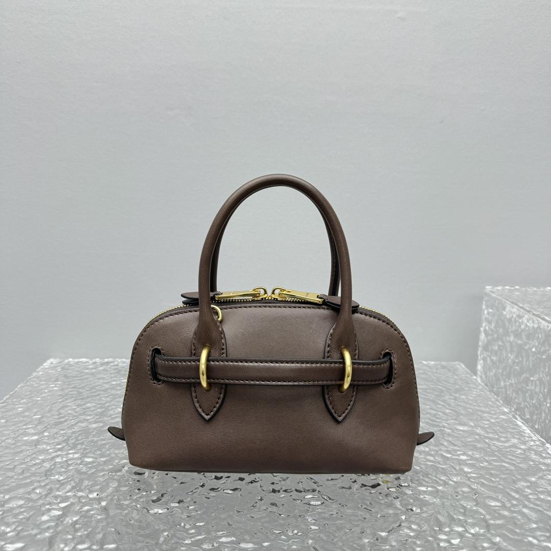 Miu Miu Aventure Leather Tote Bag (21x 8x 13cm) - DesignerGu