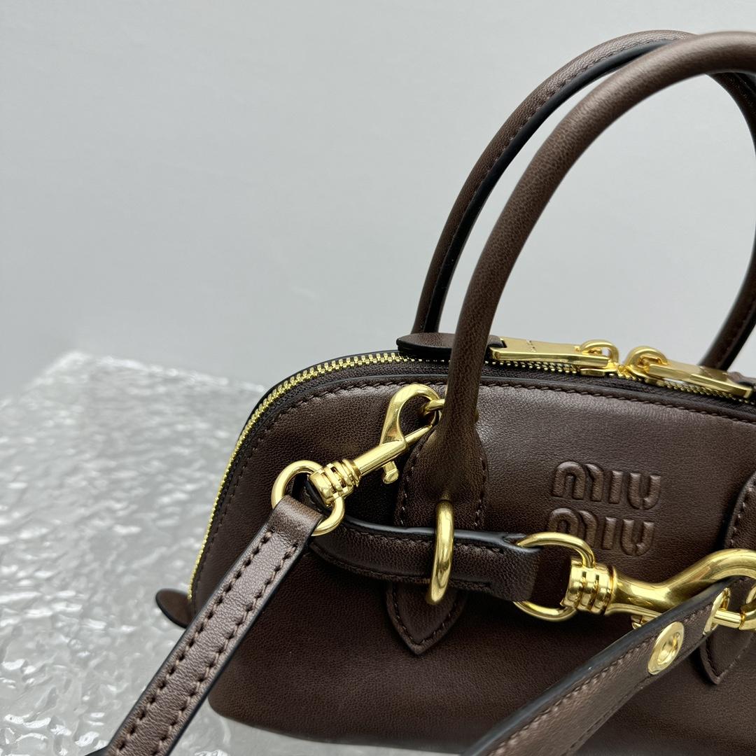 Miu Miu Aventure Leather Tote Bag (21x 8x 13cm) - DesignerGu