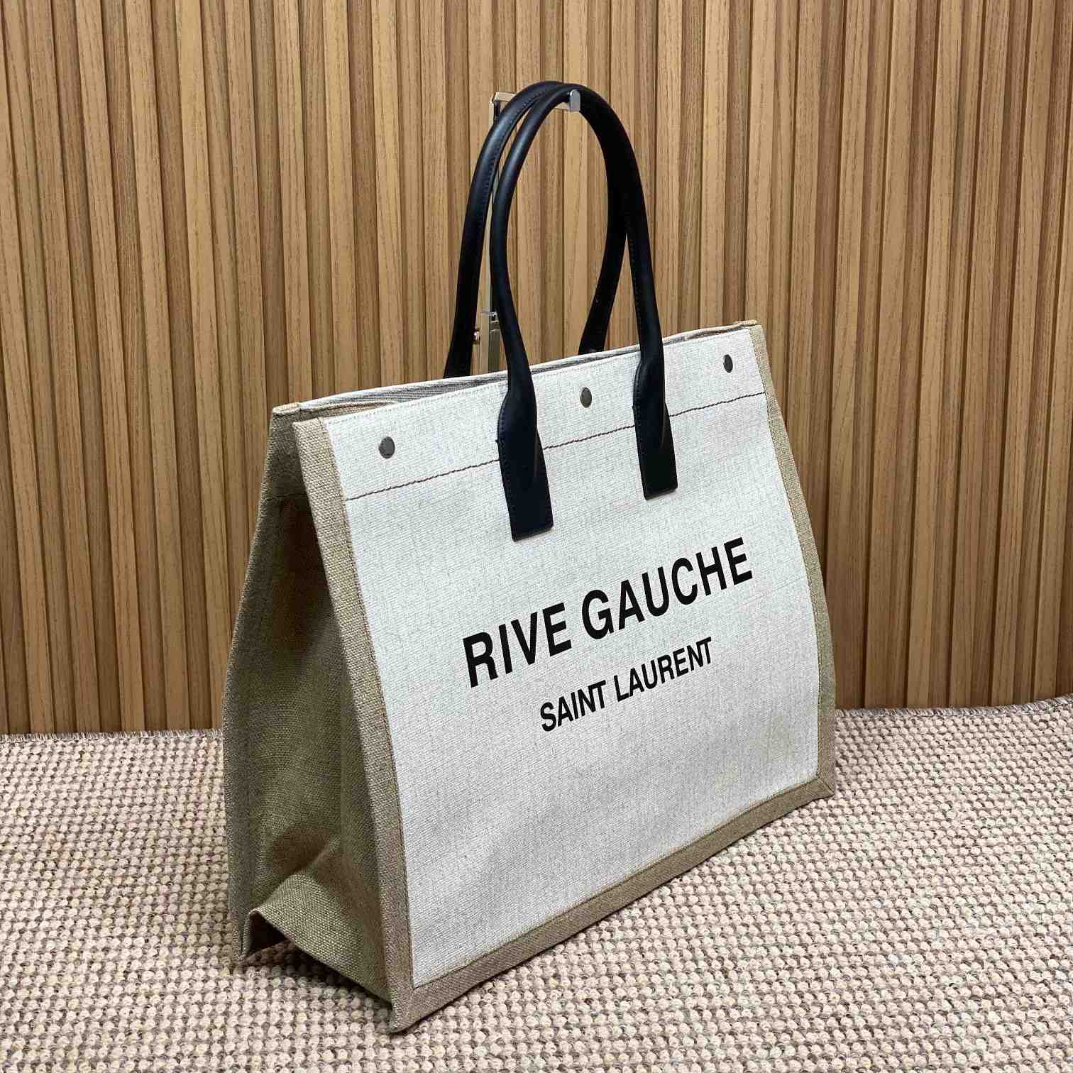 Saint Laurent Rive Gauche Tote In Canvas - DesignerGu