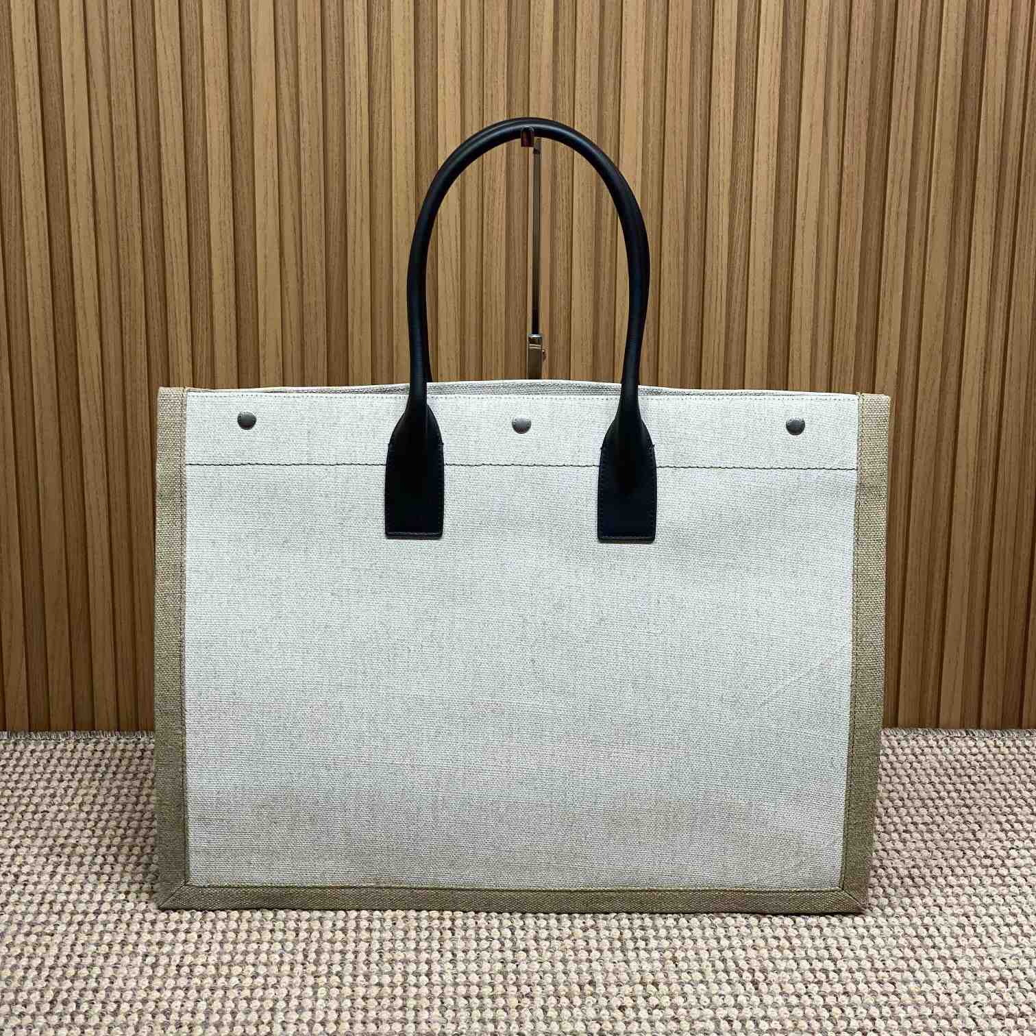 Saint Laurent Rive Gauche Tote In Canvas - DesignerGu