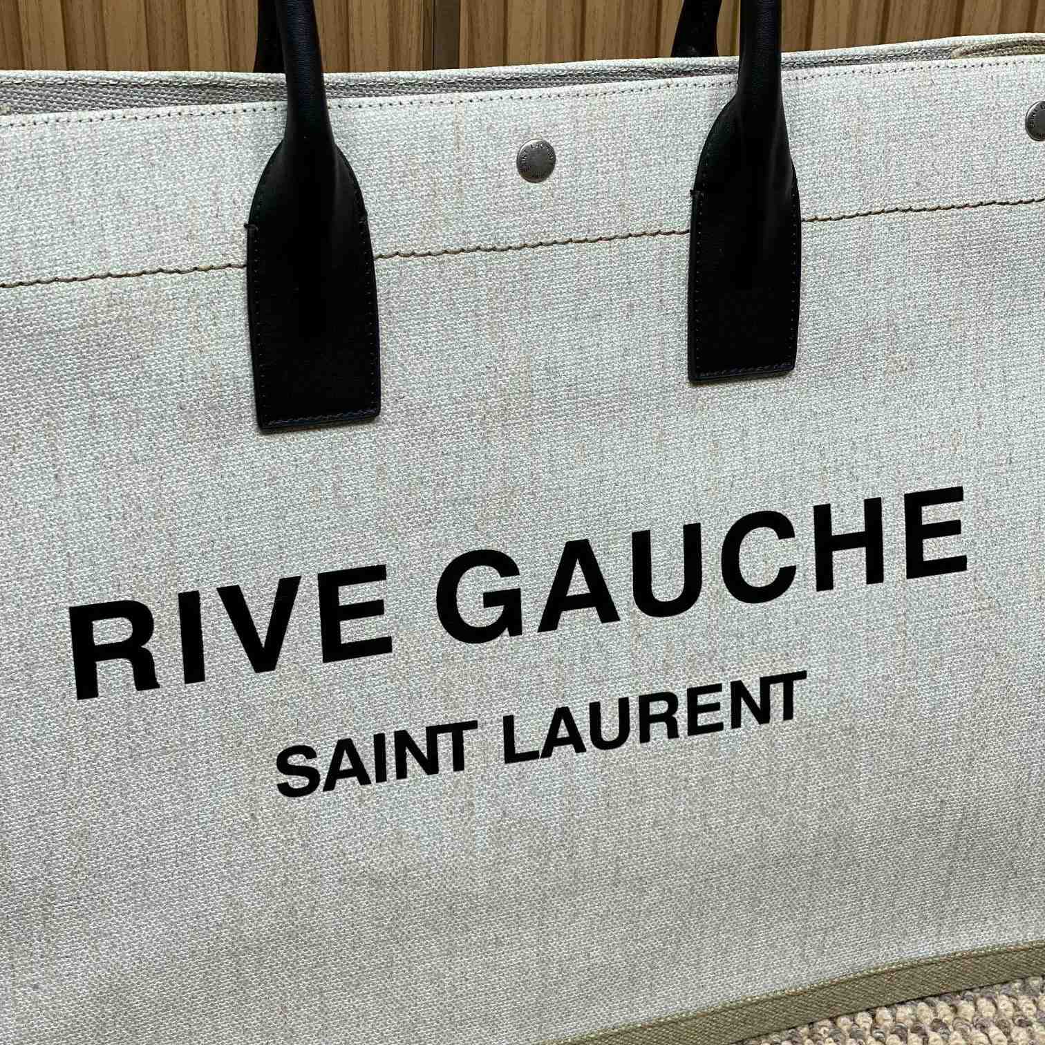 Saint Laurent Rive Gauche Tote In Canvas - DesignerGu