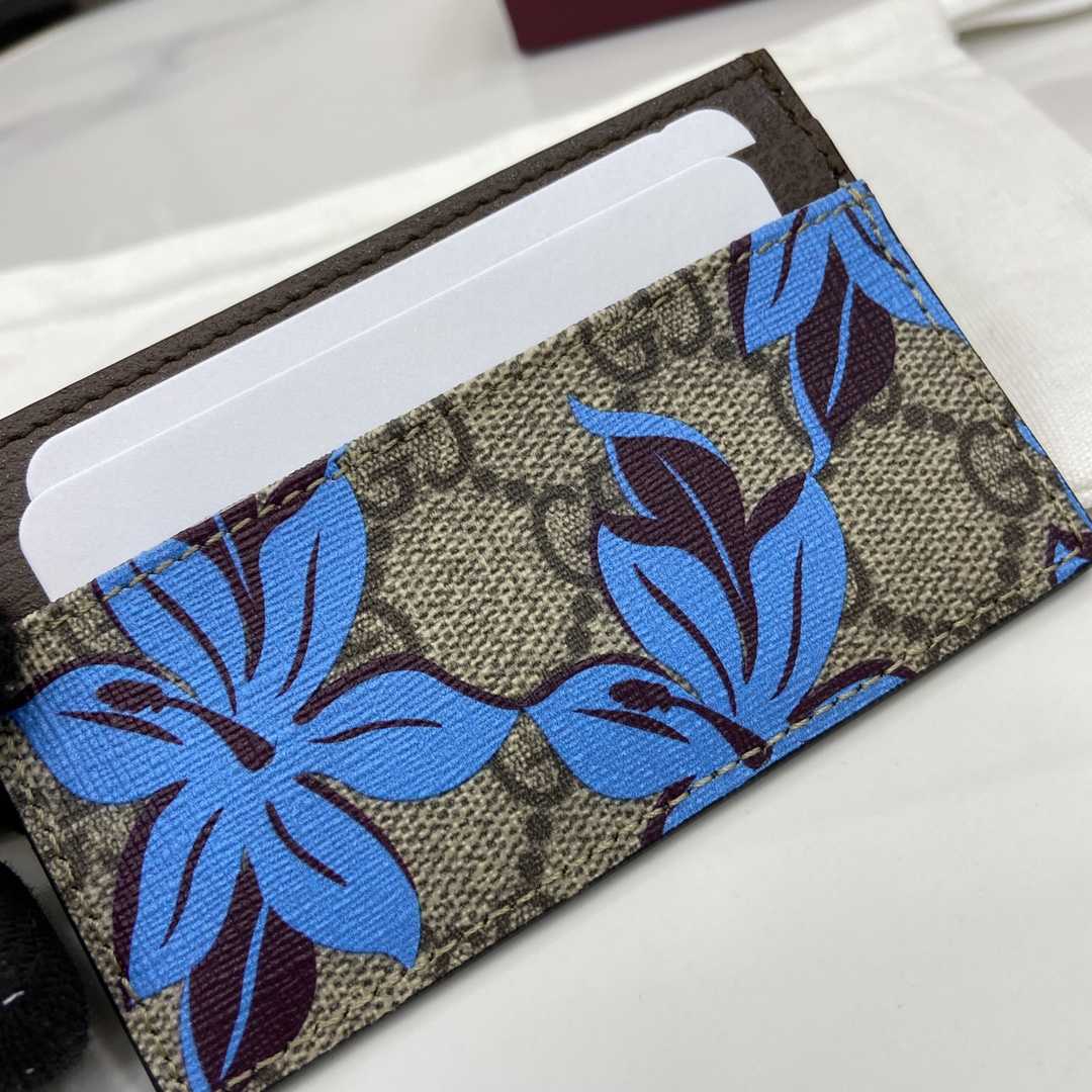 Gucci GG Printed Card Case Wallet - DesignerGu