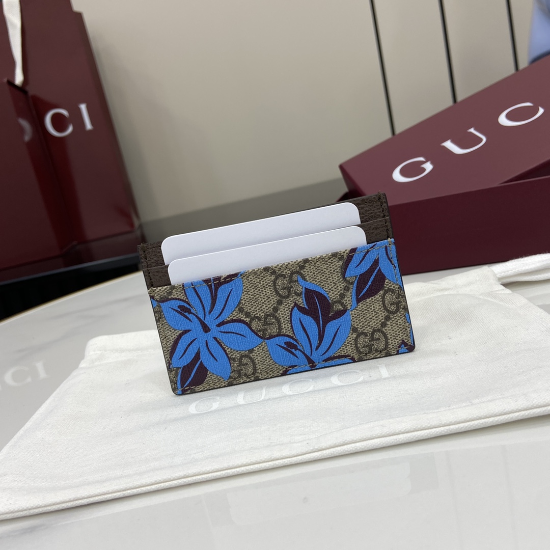 Gucci GG Printed Card Case Wallet - DesignerGu