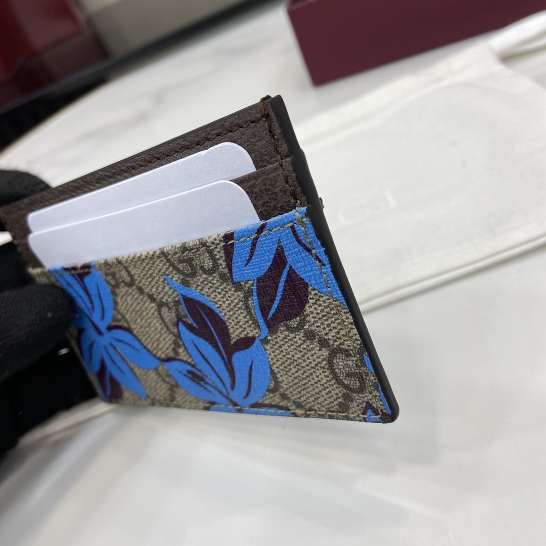 Gucci GG Printed Card Case Wallet - DesignerGu