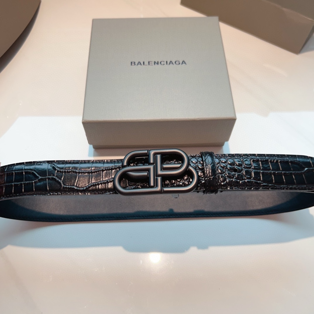 Balenciaga Leather Belt - DesignerGu