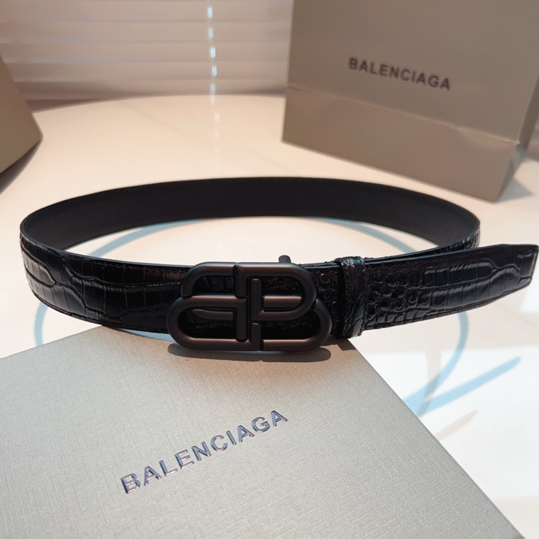 Balenciaga Leather Belt - DesignerGu