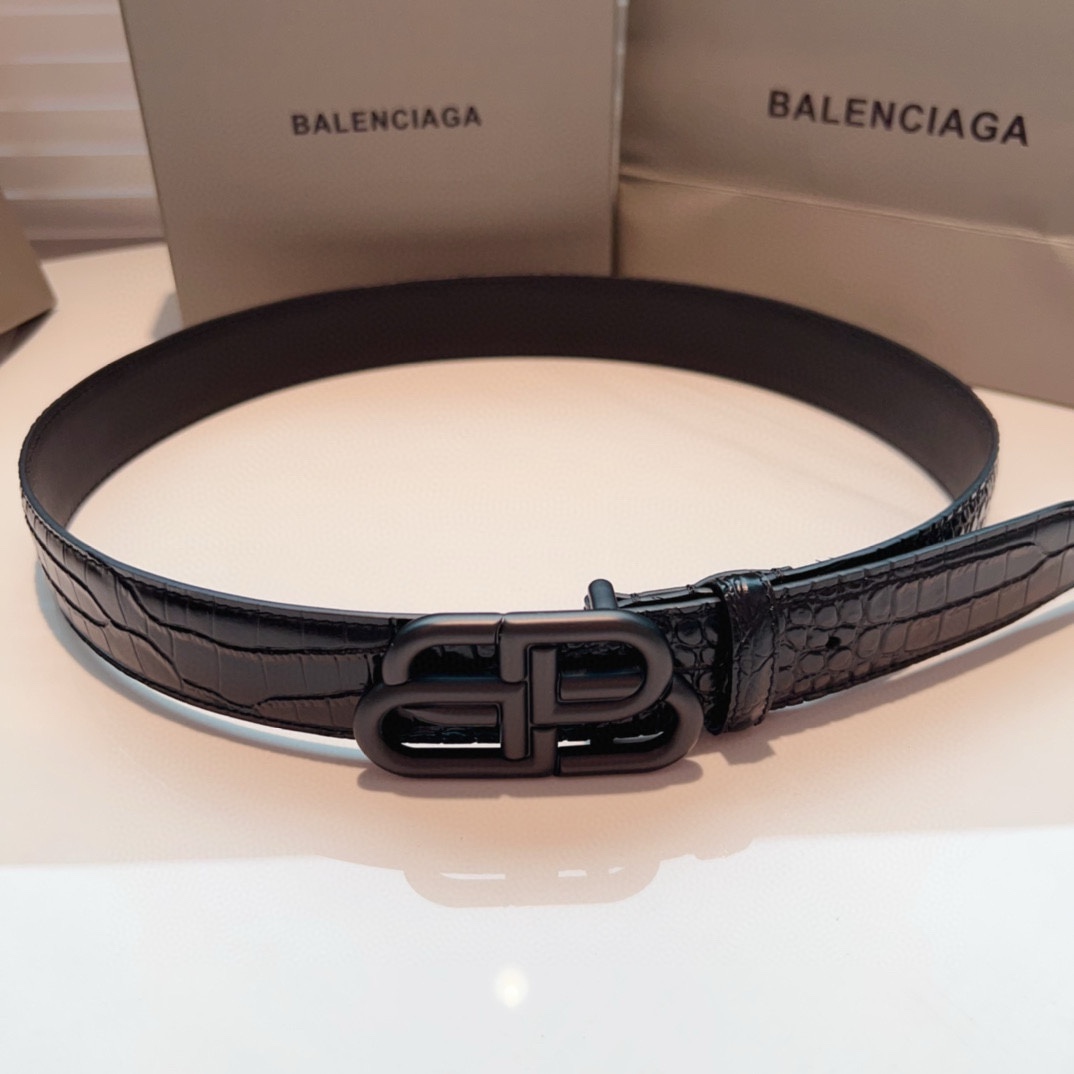 Balenciaga Leather Belt - DesignerGu