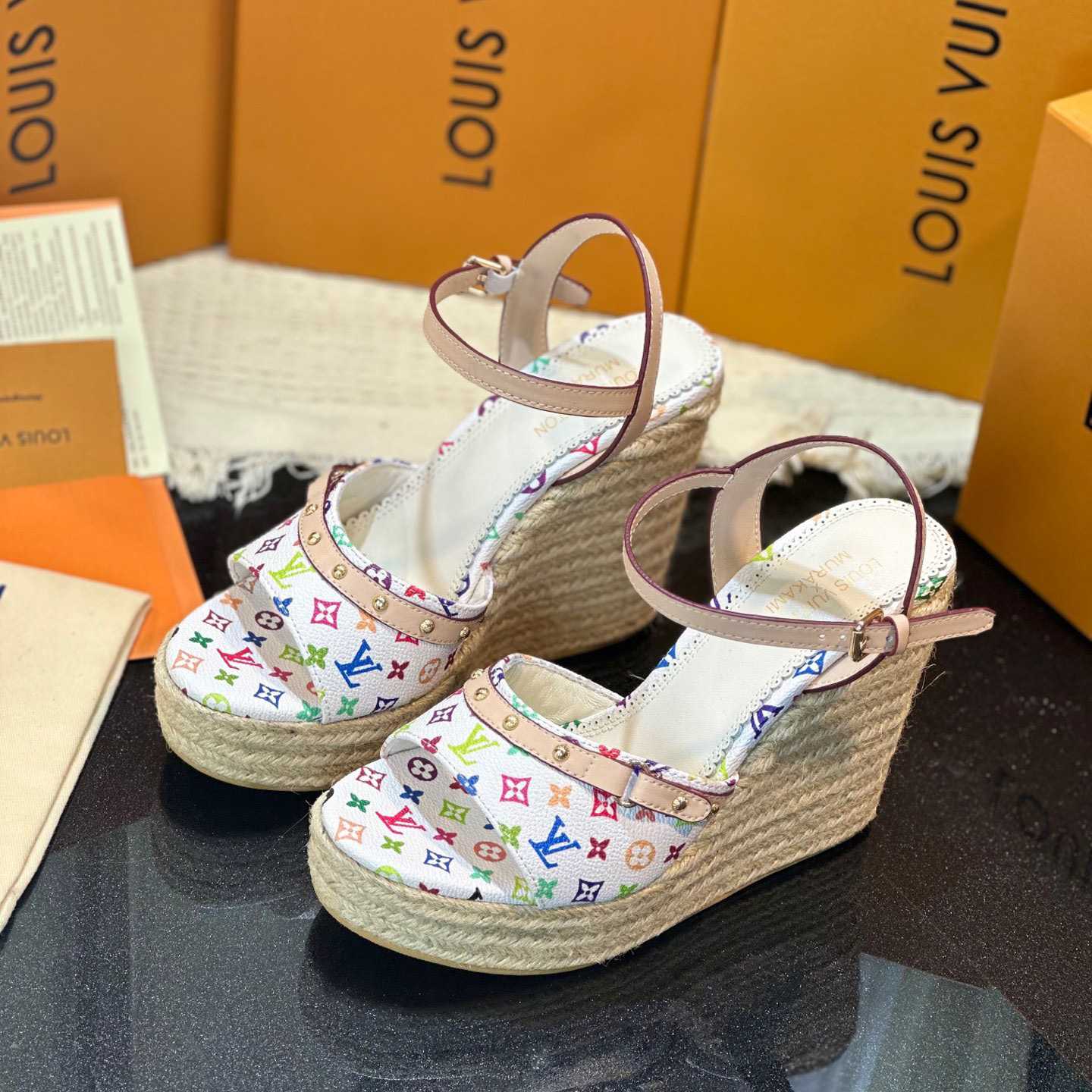 Louis Vuitton LV x TM Helios Wedge Sandal  1AGYX0 - DesignerGu