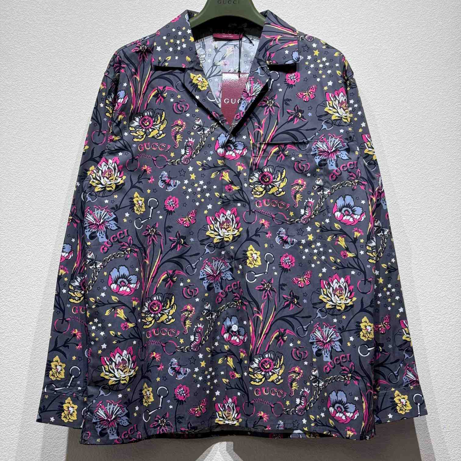 Gucci Punk Floral-print Cotton Shirt - DesignerGu