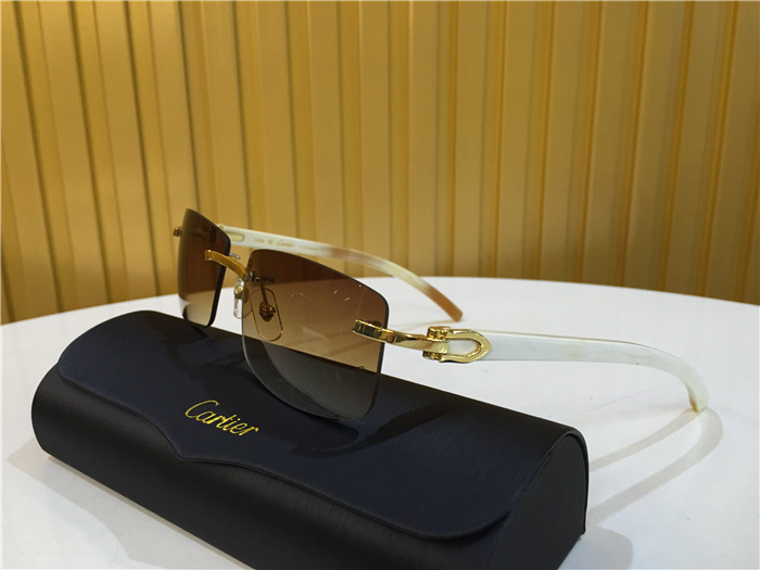 Cartier 3524012 White Buffalo Eyeglasses In Gold - DesignerGu