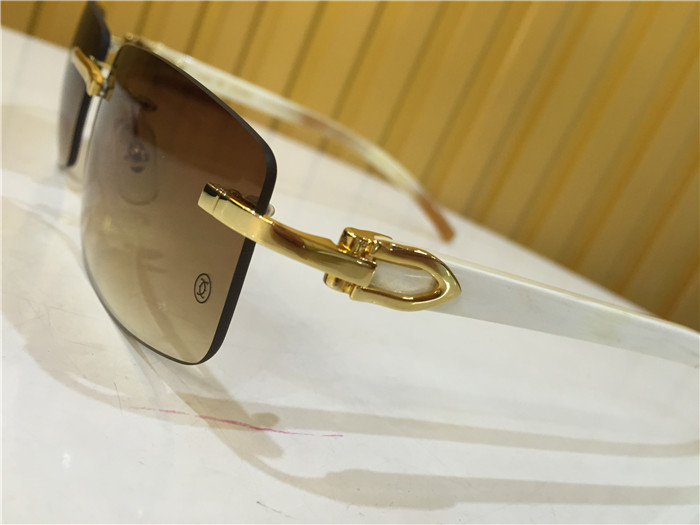 Cartier 3524012 White Buffalo Eyeglasses In Gold - DesignerGu