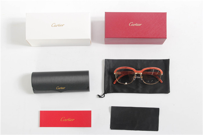 Cartier 1116679 Sunglasses In Gold Brown Gradient - DesignerGu