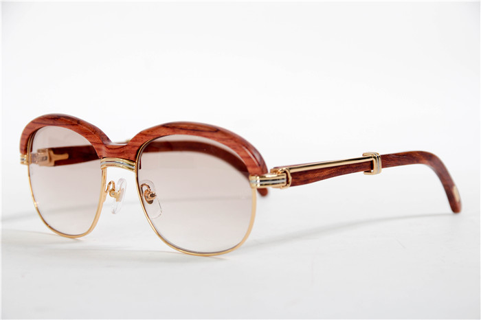 Cartier 1116679 Sunglasses In Gold Brown Gradient - DesignerGu