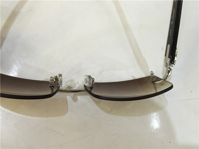 Cartier 3524012 Black Cattle Horn Eyeglasses In Silver - DesignerGu