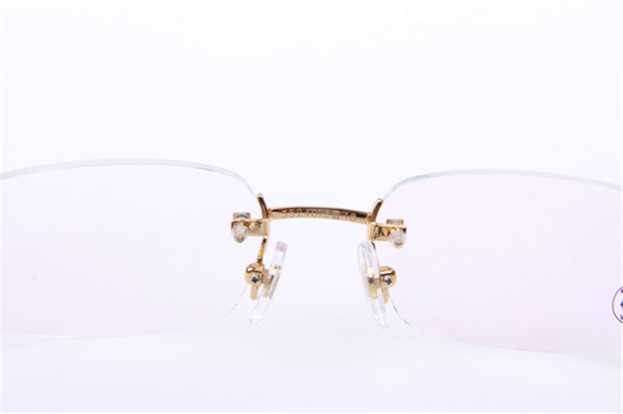 Cartier 3524013 Wood Eyeglasses In Gold - DesignerGu