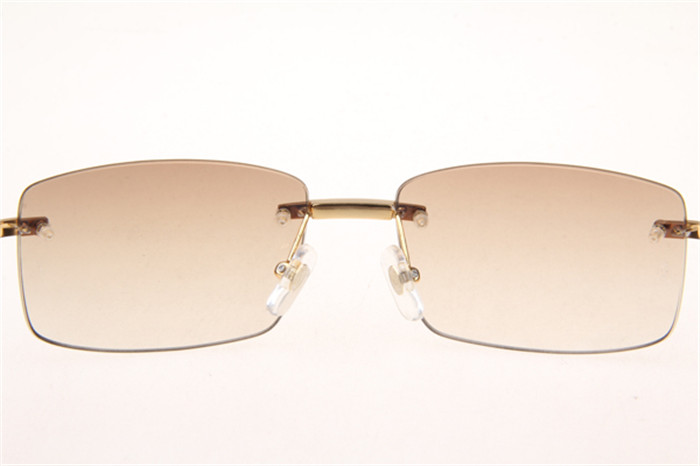 Cartier 3524012 Diamond Wood Sunglasses In Gold With Brown Gradient Lens - DesignerGu