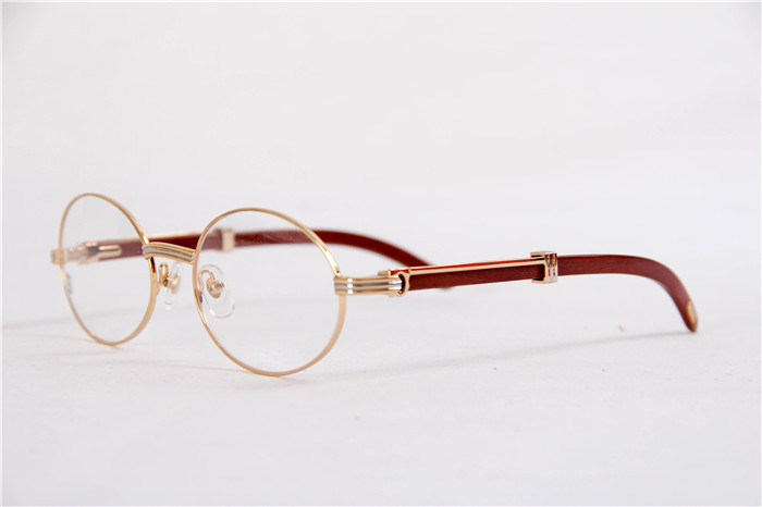 Cartier 7550178 55-22 Sandal Wood Eyeglasses In Gold - DesignerGu