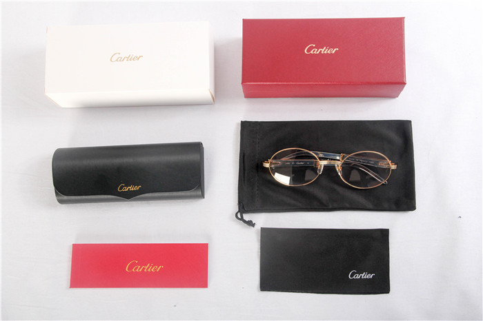 Cartier 7550178 55-22 Diamond Silver Curve Stainless Steel Sunglasses In Gold Brown - DesignerGu