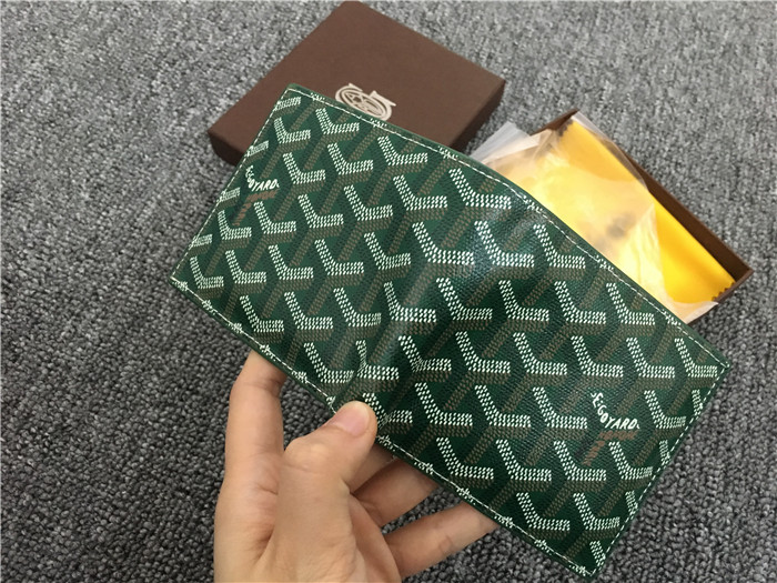 Goyard Short 6 Card Slots Billfold Wallet Green - DesignerGu