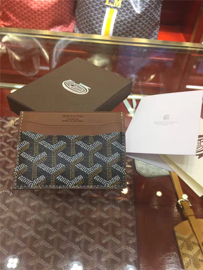 Goyard Card Holder Brown - DesignerGu