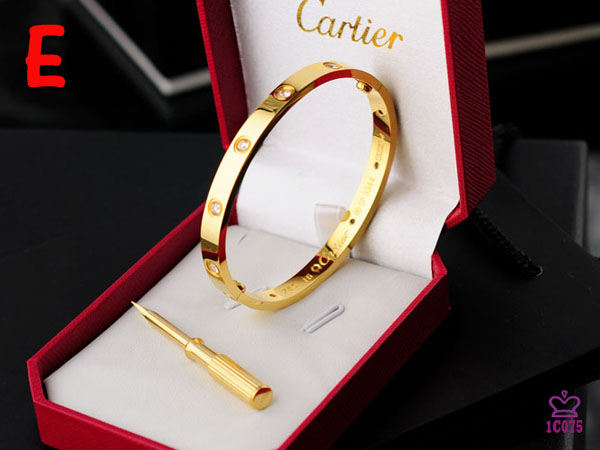 Cartier Love Bracelet With Gold Stones - DesignerGu