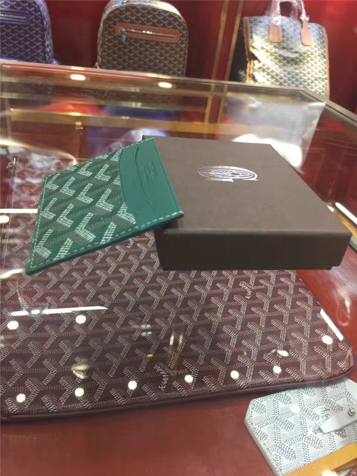 Goyard Card Holder Green - DesignerGu