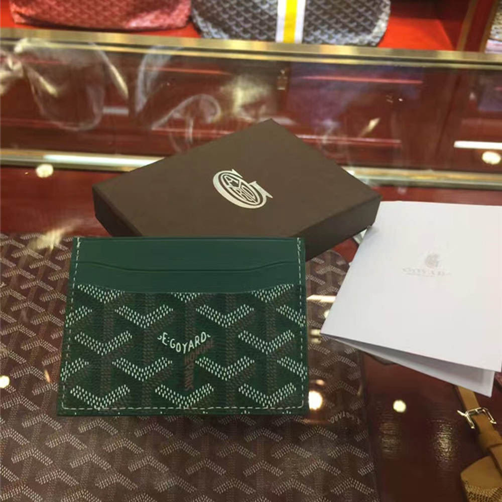 Goyard Card Holder Green - DesignerGu