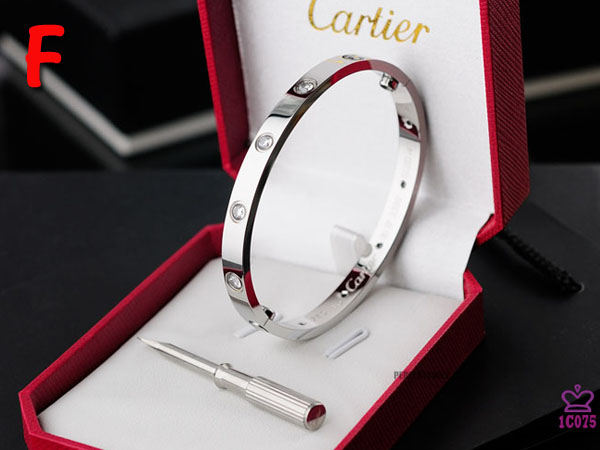 Cartier Love Bracelet With Silver Stones - DesignerGu