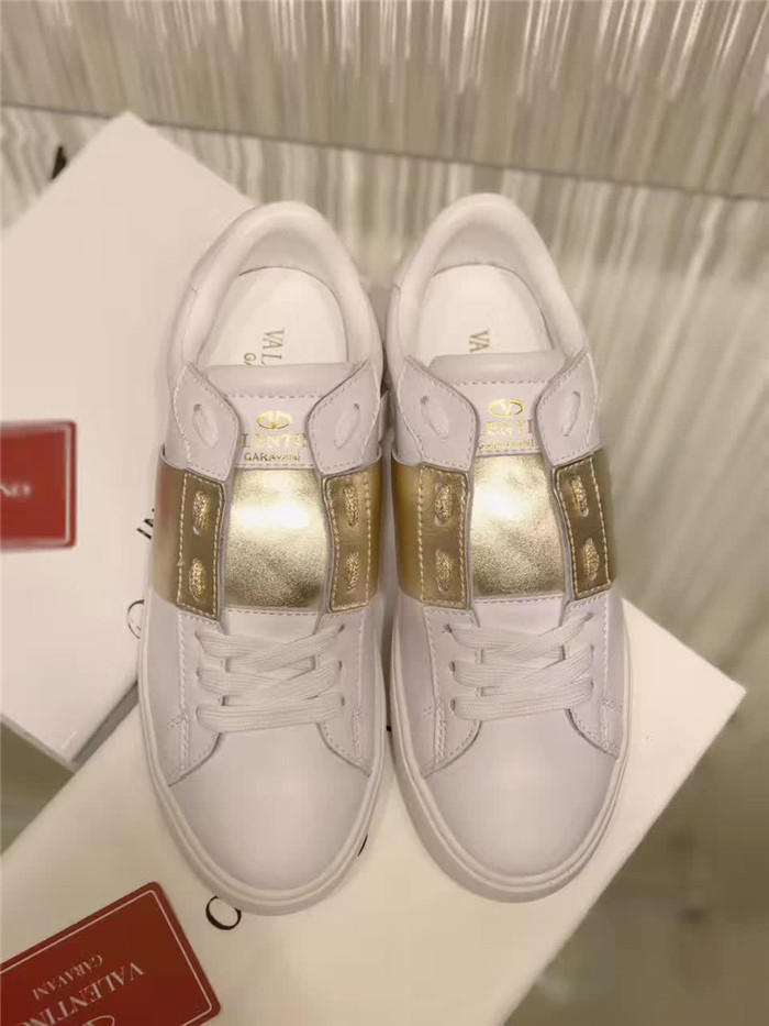 Valenti Open Low Top Golden Block Sneakers - DesignerGu