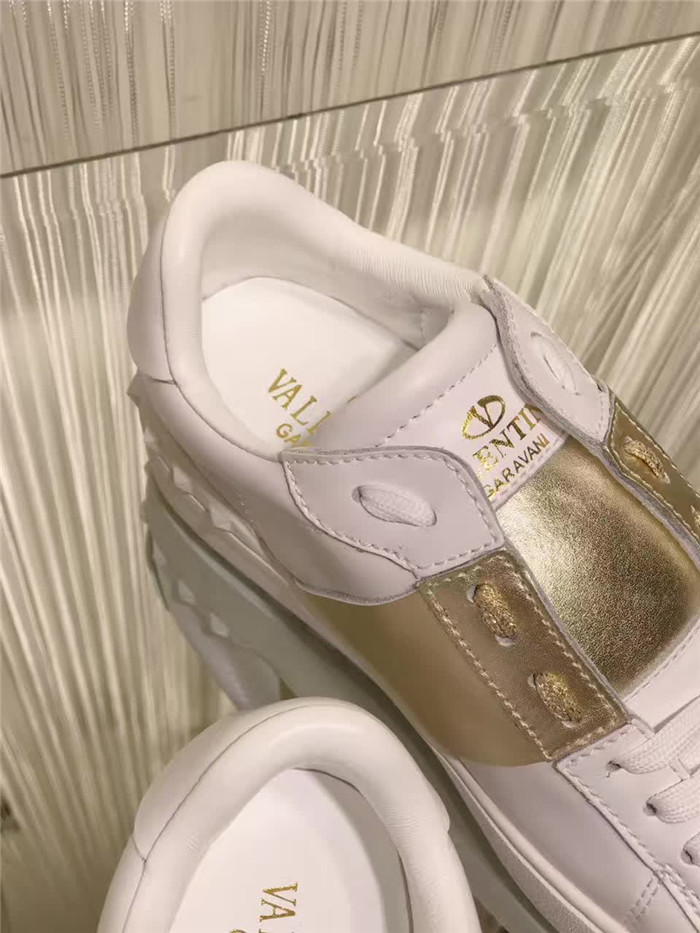 Valenti Open Low Top Golden Block Sneakers - DesignerGu