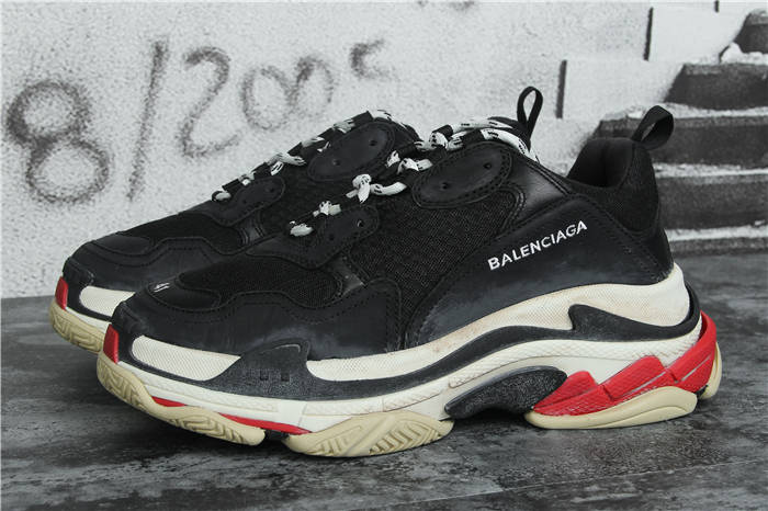 [Updated Best Version] Balenciaga Triple S Sneaker Black Red White - DesignerGu