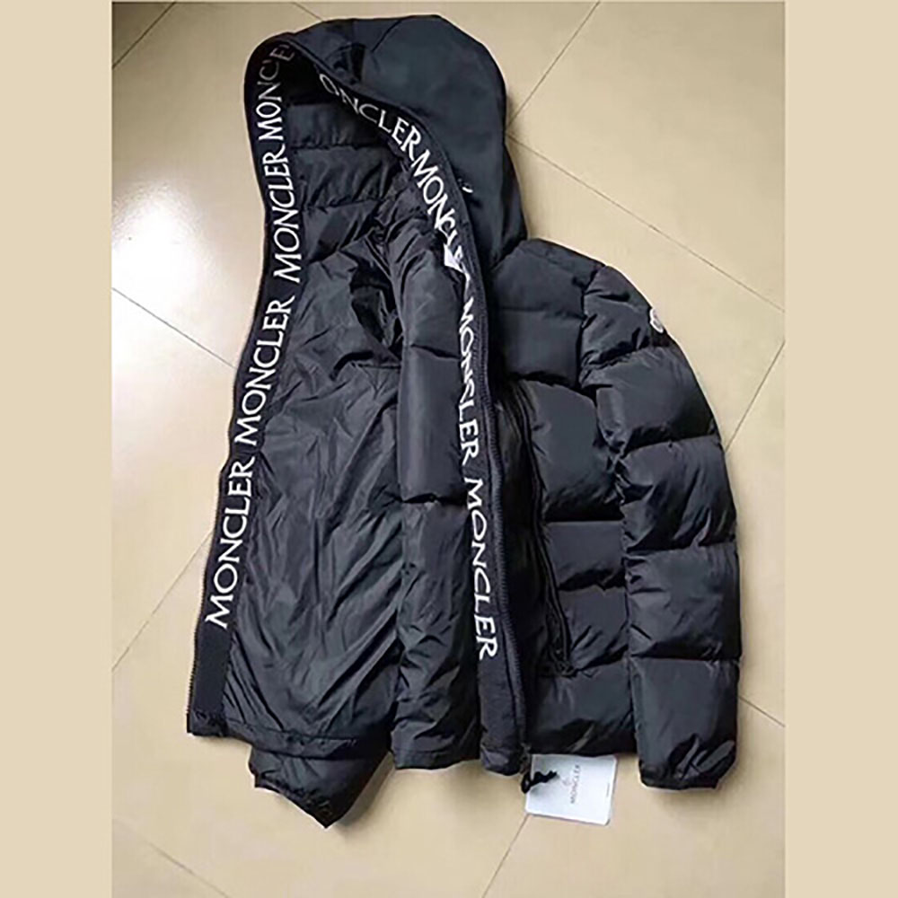 Moncler Jacket With Moncler Embroidered Ribbon Trim(Black) - DesignerGu