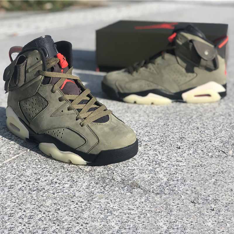 Jordan Travis Scott X Air Jordan 6 Medium Olive Cactus Jack - DesignerGu