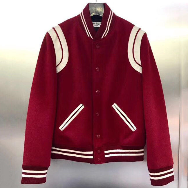 Saint Laurent Wool Varsity Jacket - DesignerGu