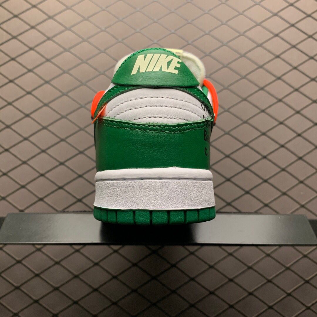 Off-White X Futura X Nike SB Dunk Low In White/Pine Green  - DesignerGu