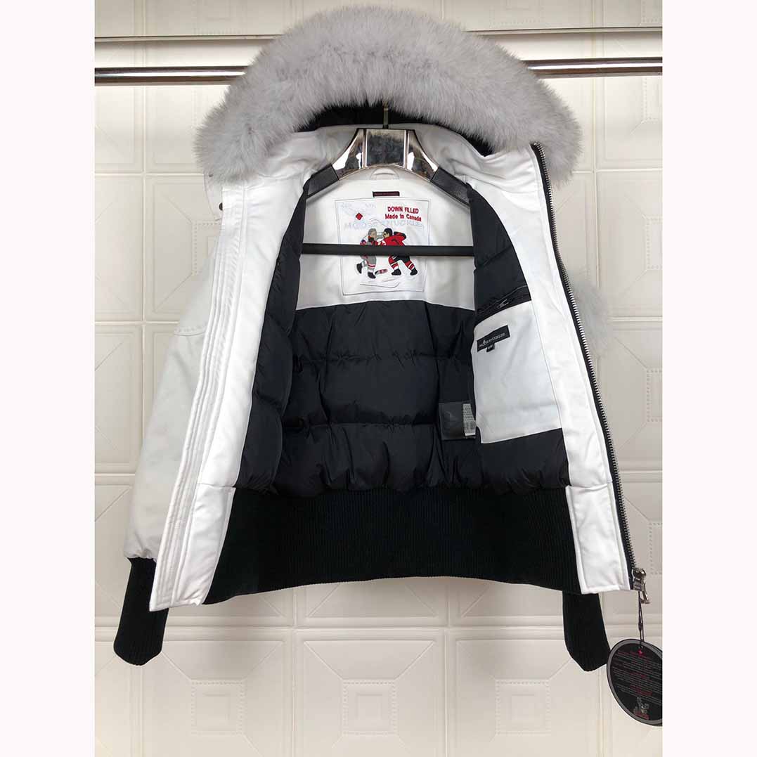 Moose Knuckles White Down Jacket  - DesignerGu