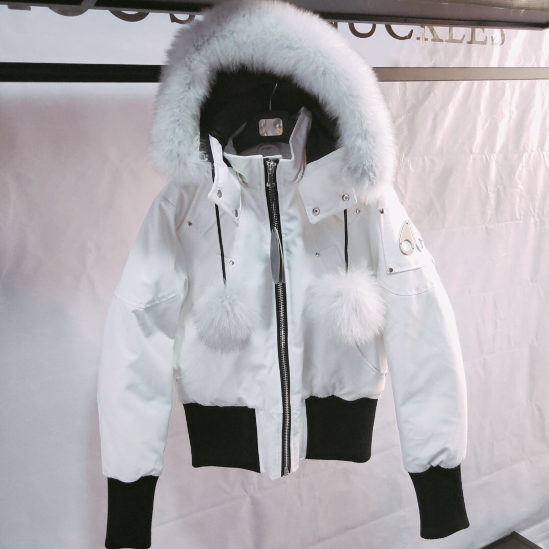 Moose Knuckles White Down Jacket  - DesignerGu