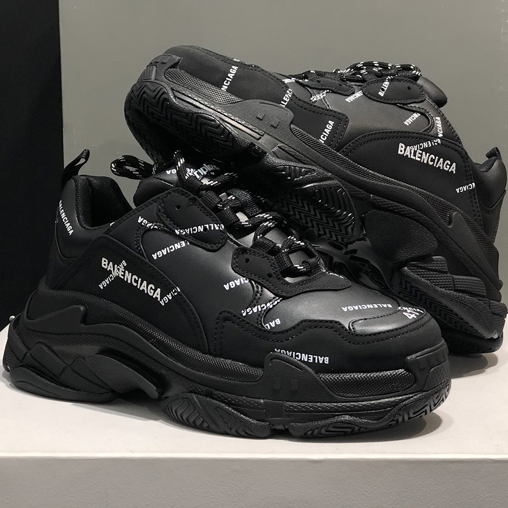 Balenciaga Allover Logo Triple S Sneaker  - DesignerGu