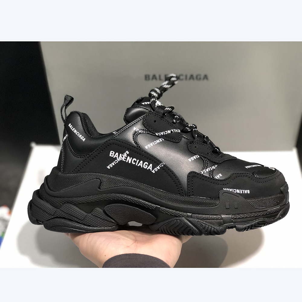 Balenciaga Allover Logo Triple S Sneaker  - DesignerGu