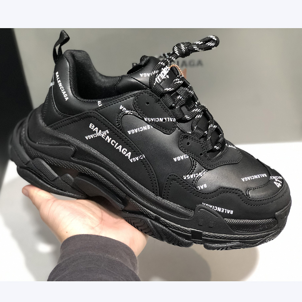 Balenciaga Allover Logo Triple S Sneaker  - DesignerGu