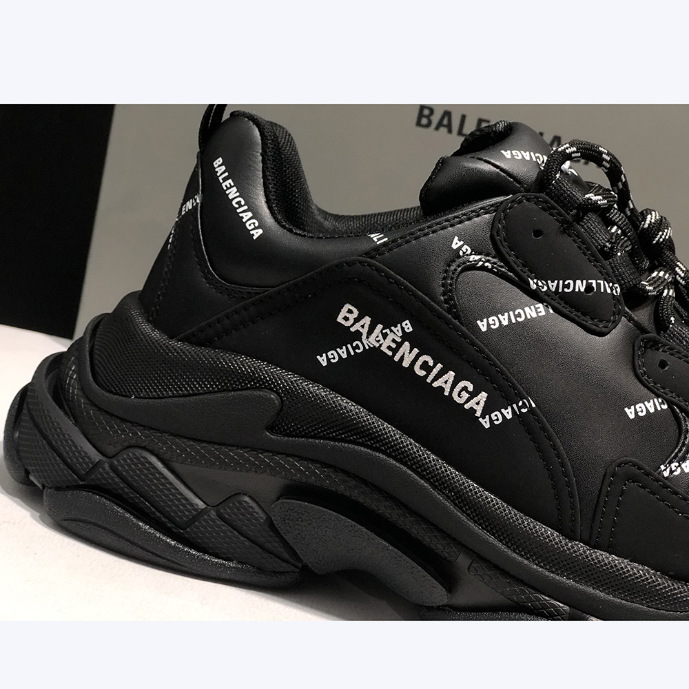 Balenciaga Allover Logo Triple S Sneaker  - DesignerGu