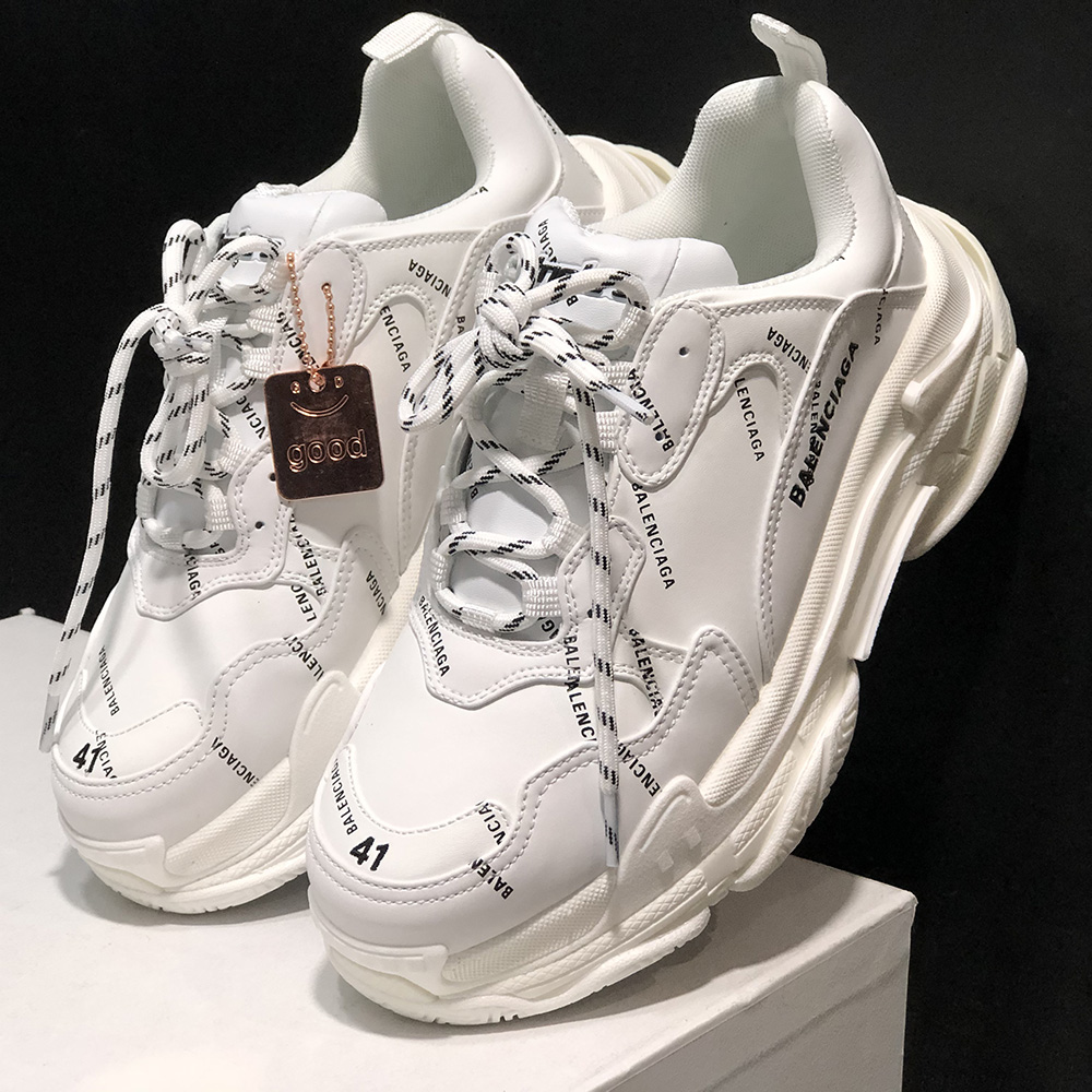 Balenciaga Allover Logo Triple S Sneaker  - DesignerGu