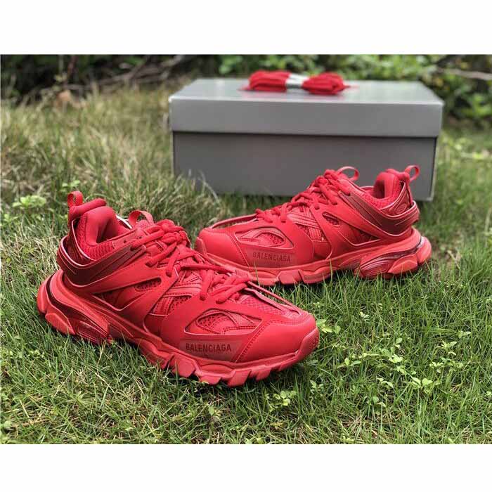 Balenciaga Women Track Sneaker In Red - DesignerGu