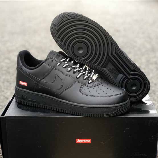 Nike X Supreme Air Force 1 Black - DesignerGu