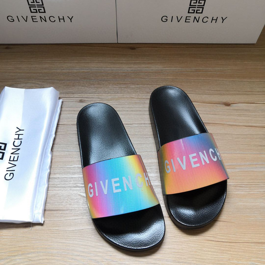 Logo-Print Rubber Slides Sandals - DesignerGu