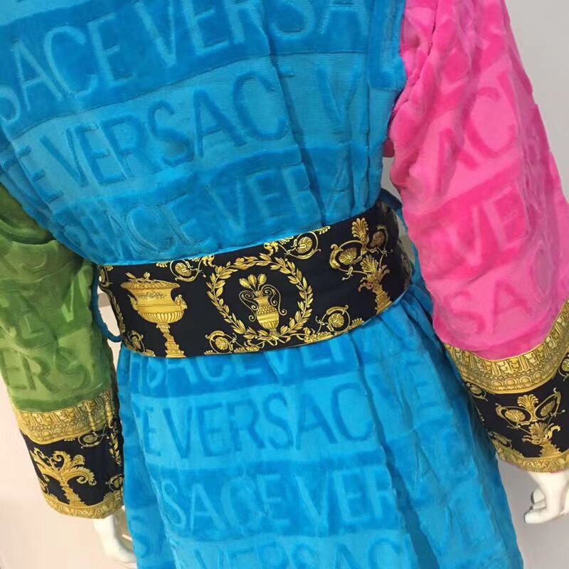 Versace I Love Baroque Bathrobe Multicolour - DesignerGu