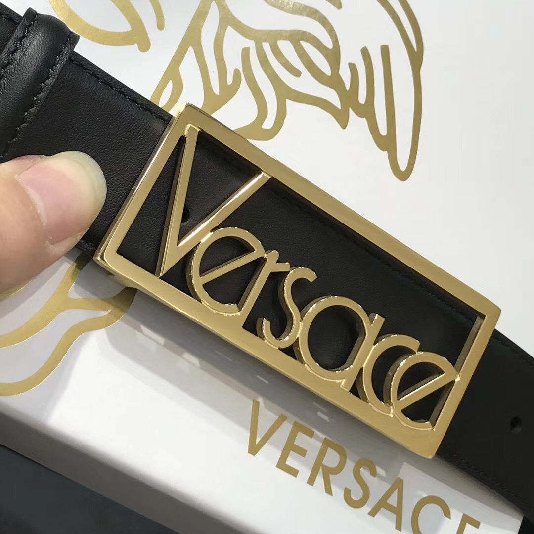 Versace Leather Belt - DesignerGu